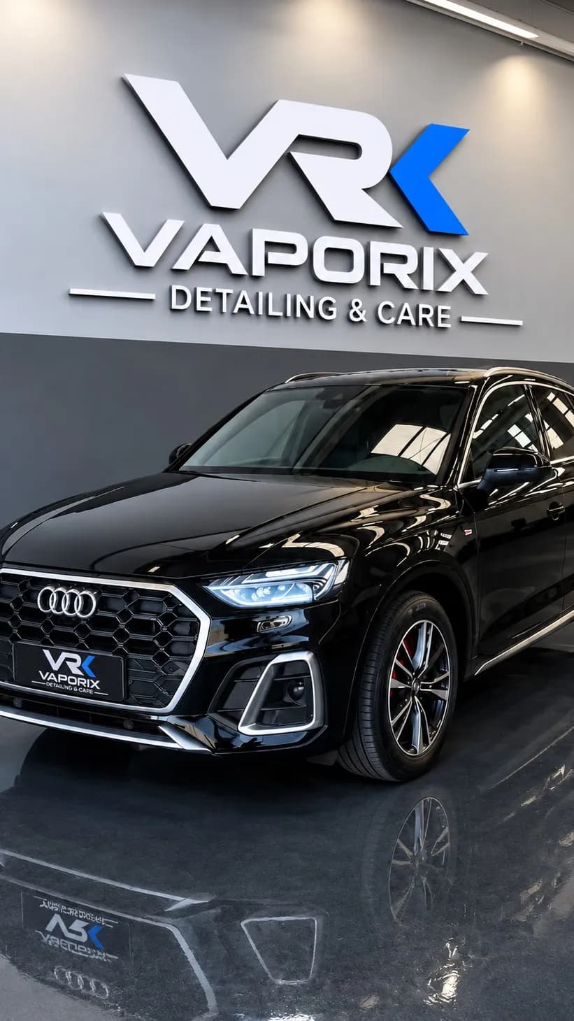 Audi Q5 negro en tres cuartos
